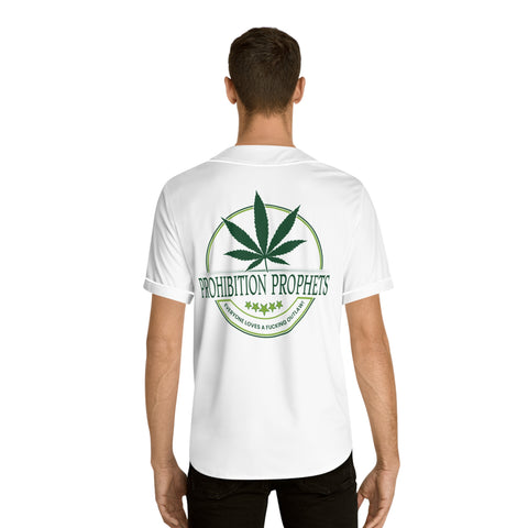 Prohibition Prophets Men's Baseball Jersey - Cool & Fun Cannabis Theme Apparel