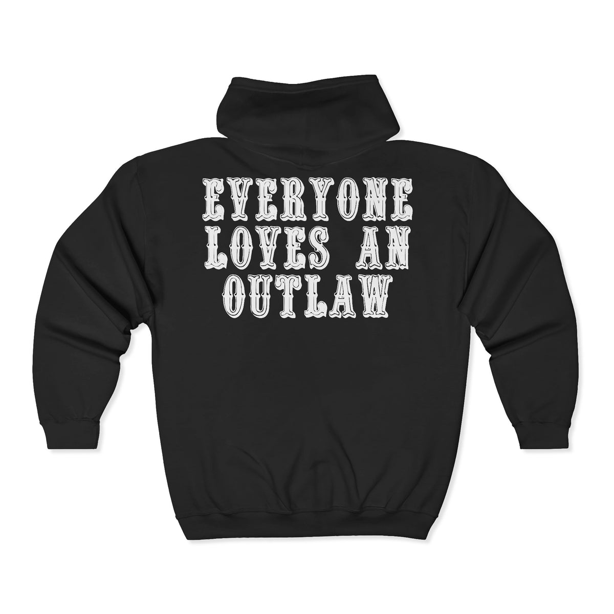 Logo with Outlaw (Clean) on the Back-- Unisex Heavy Blend™ Full Zip Hooded Sweatshirt