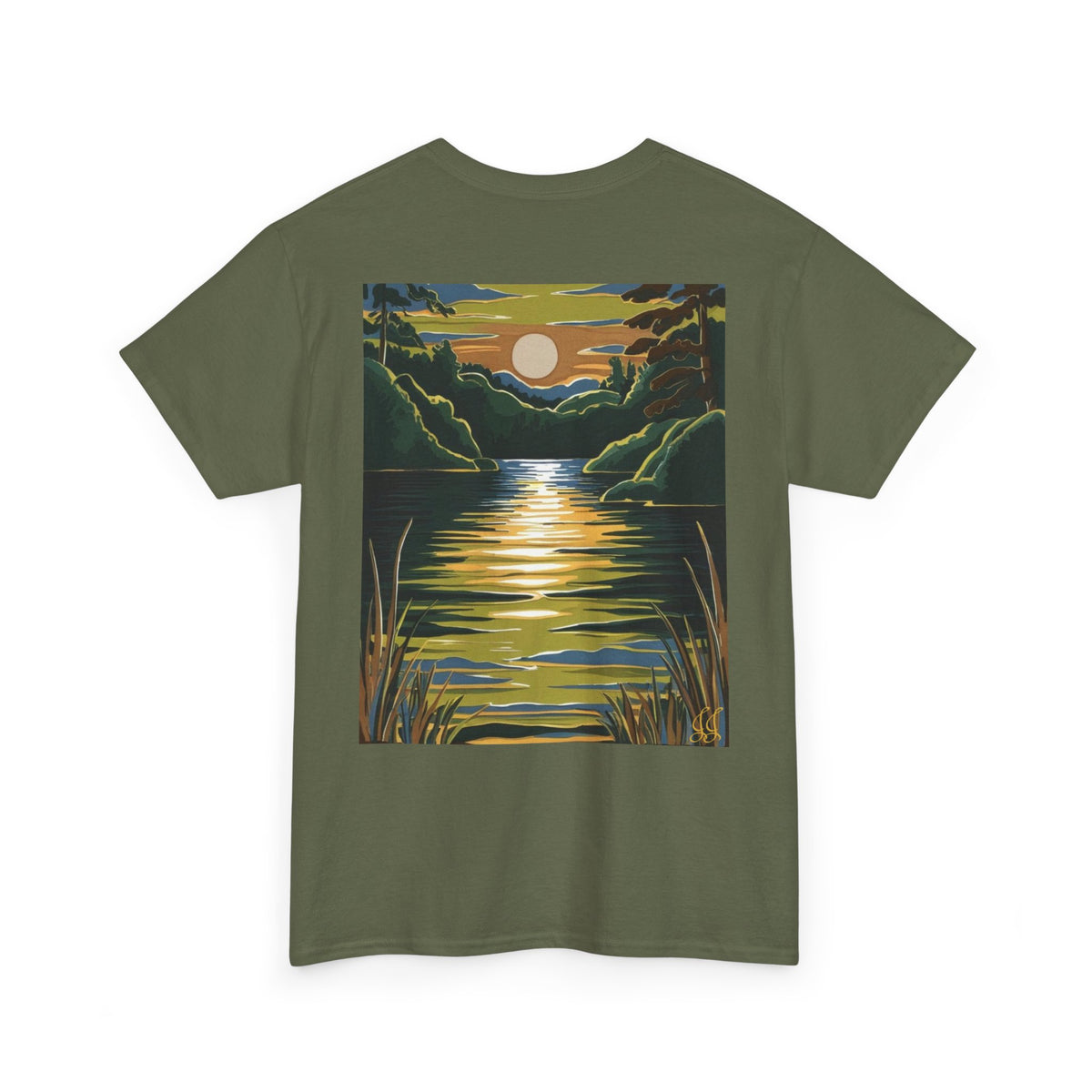 Nature Graphic Unisex Tee - Lake Design