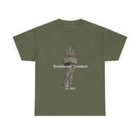 Prohibition Prophets Tee — Statue of Liberty Hand with Cannabis Crown, Est. 2023 Graphic T-Shirt