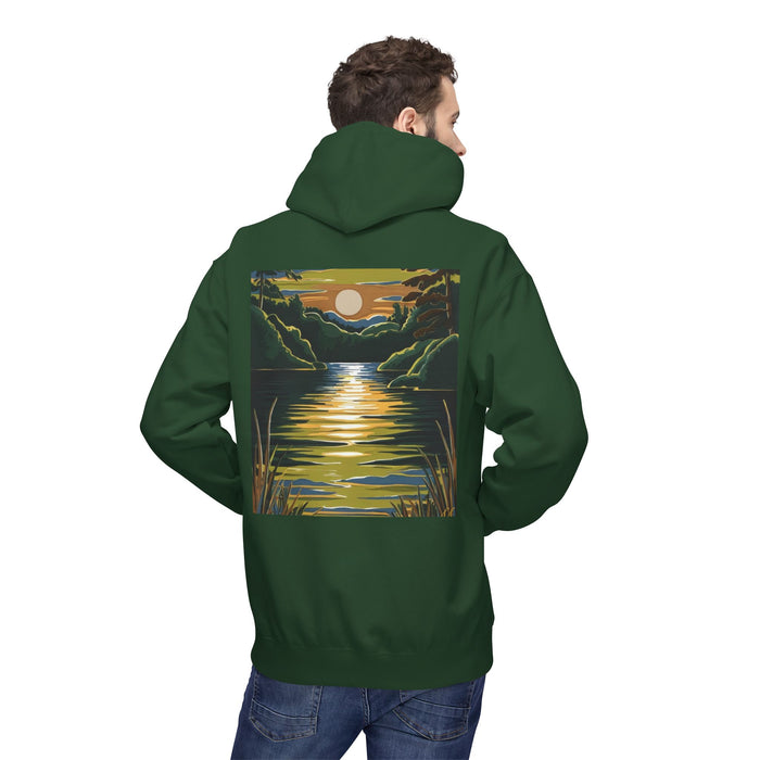 Unisex Midweight Softstyle Fleece Hoodie - Lake Design