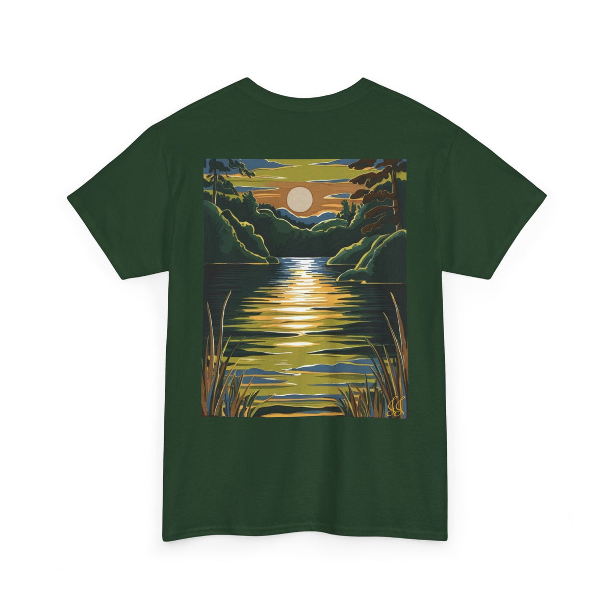 Nature Graphic Unisex Tee - Lake Design