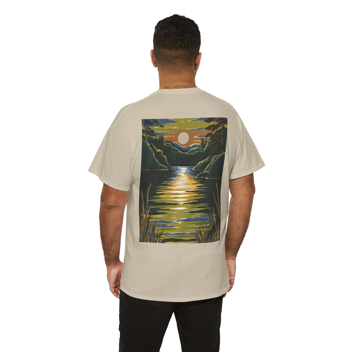 Nature Graphic Unisex Tee - Lake Design