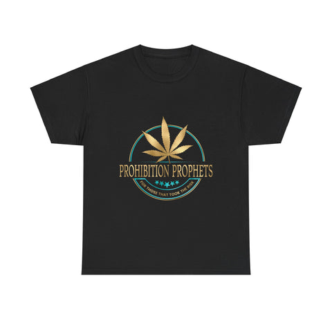 Prohibition Prophets Unisex Heavy Cotton Tee - Relaxed Cannabis Design for Party & Everyday Wear