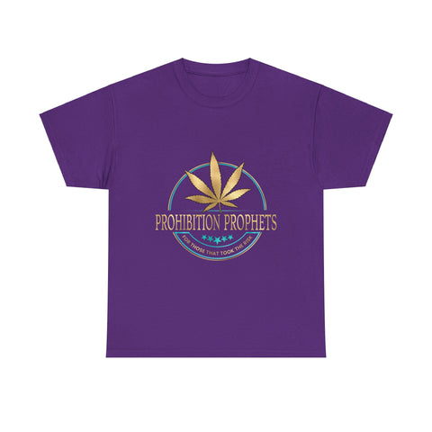 Prohibition Prophets Unisex Heavy Cotton Tee - Relaxed Cannabis Design for Party & Everyday Wear