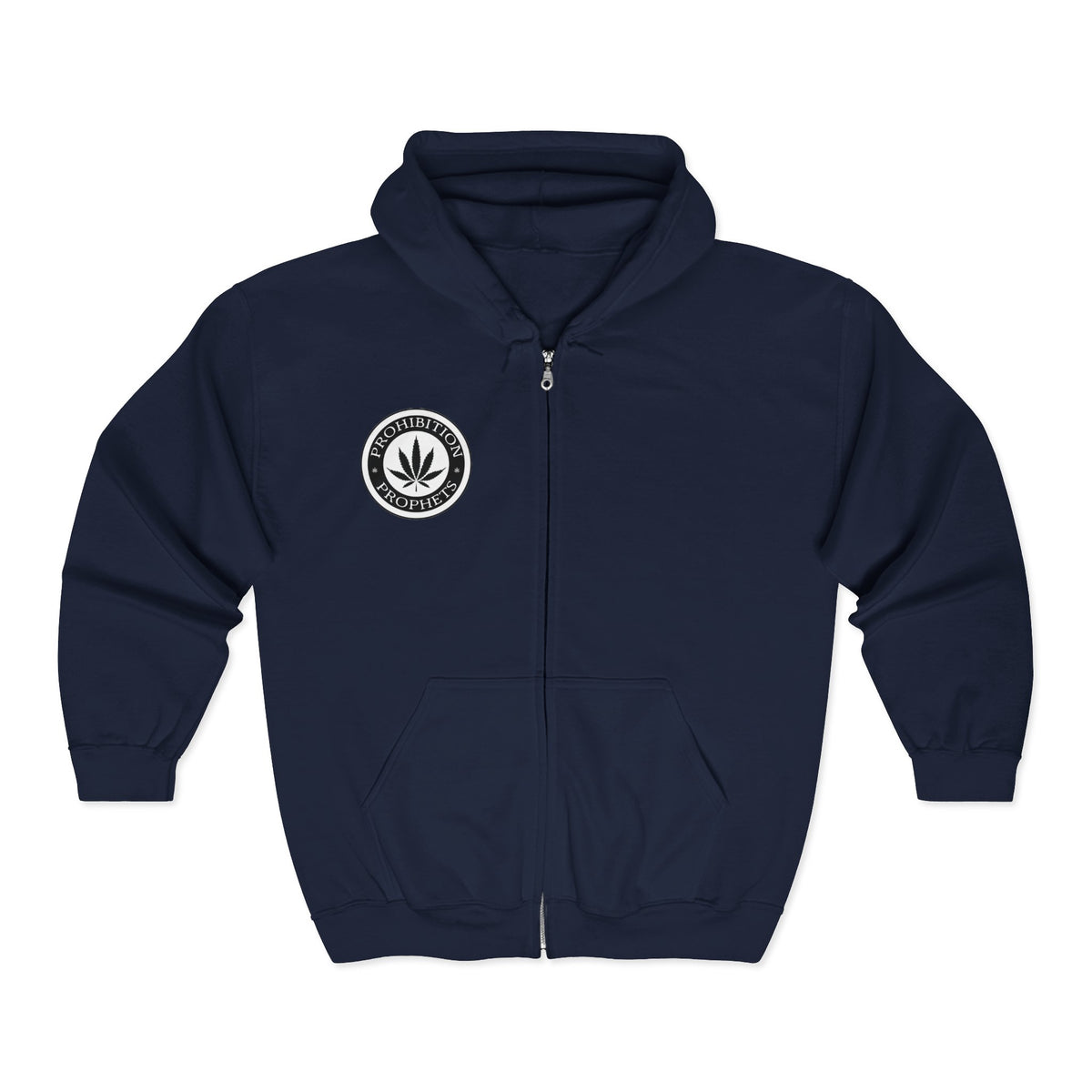 Logo with Real OG on the Back --Unisex Heavy Blend™ Full Zip Hooded Sweatshirt