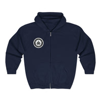 Logo with Real OG on the Back --Unisex Heavy Blend™ Full Zip Hooded Sweatshirt