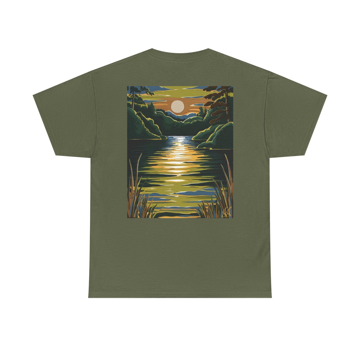 Nature Graphic Unisex Tee - Lake Design