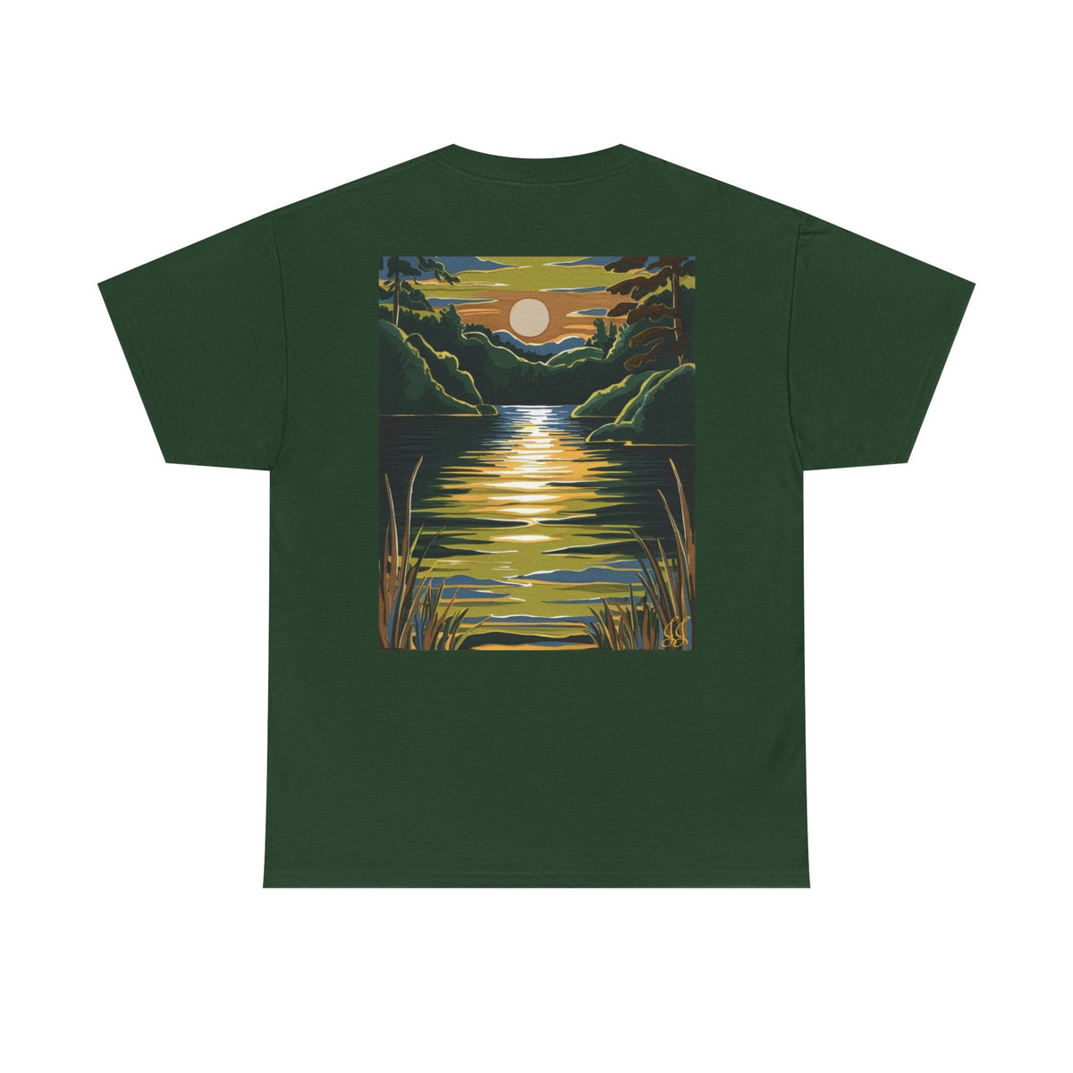 Nature Graphic Unisex Tee - Lake Design