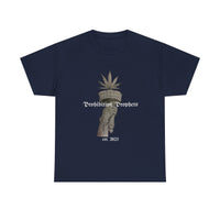 Prohibition Prophets Tee — Statue of Liberty Hand with Cannabis Crown, Est. 2023 Graphic T-Shirt