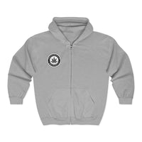 Logo with Outlaw (Explicit) on the Back-- Unisex Heavy Blend™ Full Zip Hooded Sweatshirt