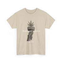 Prohibition Prophets Tee — Statue of Liberty Hand with Cannabis Crown, Est. 2023 Graphic T-Shirt