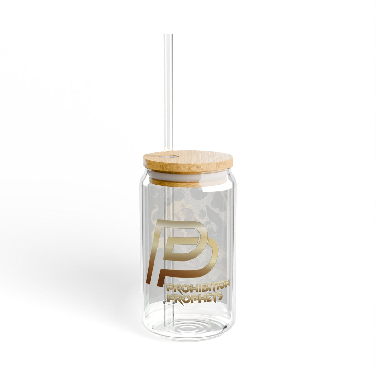 Stylish 16oz Sipper Glass with Unique Artistic Design