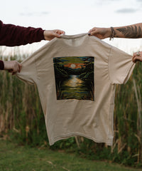 Nature Graphic Unisex Tee - Lake Design