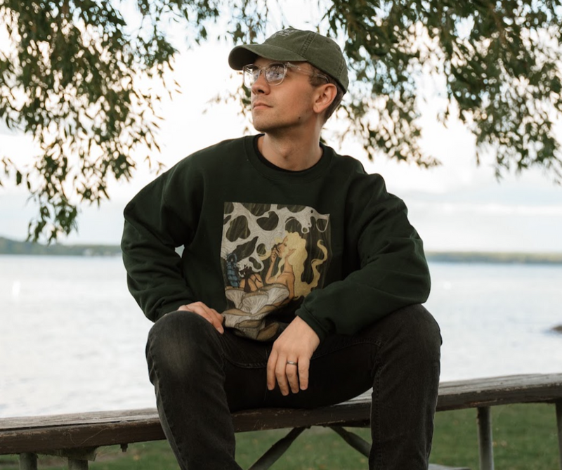 Prohibition Prophets Unisex Crewneck Sweatshirt – Artistic Mushroom Design