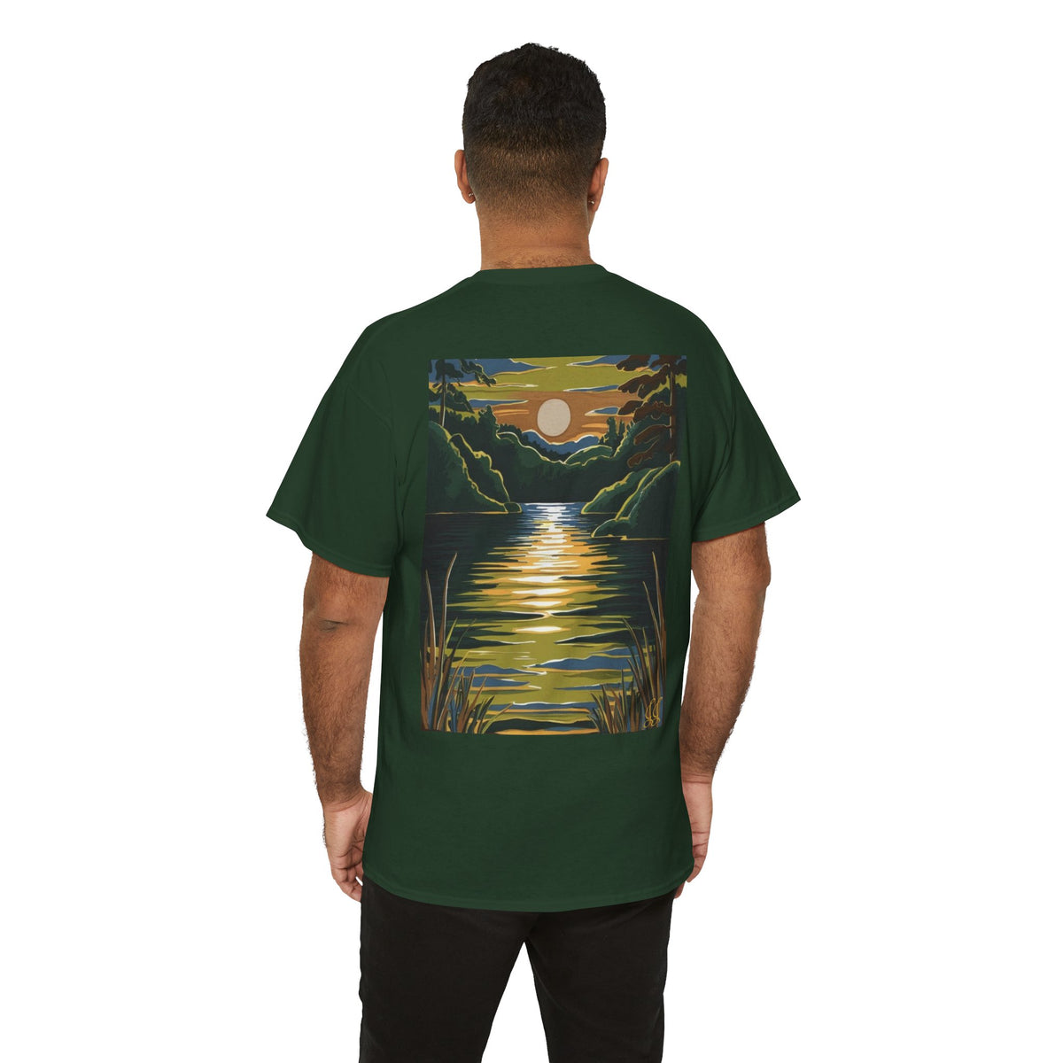 Nature Graphic Unisex Tee - Lake Design