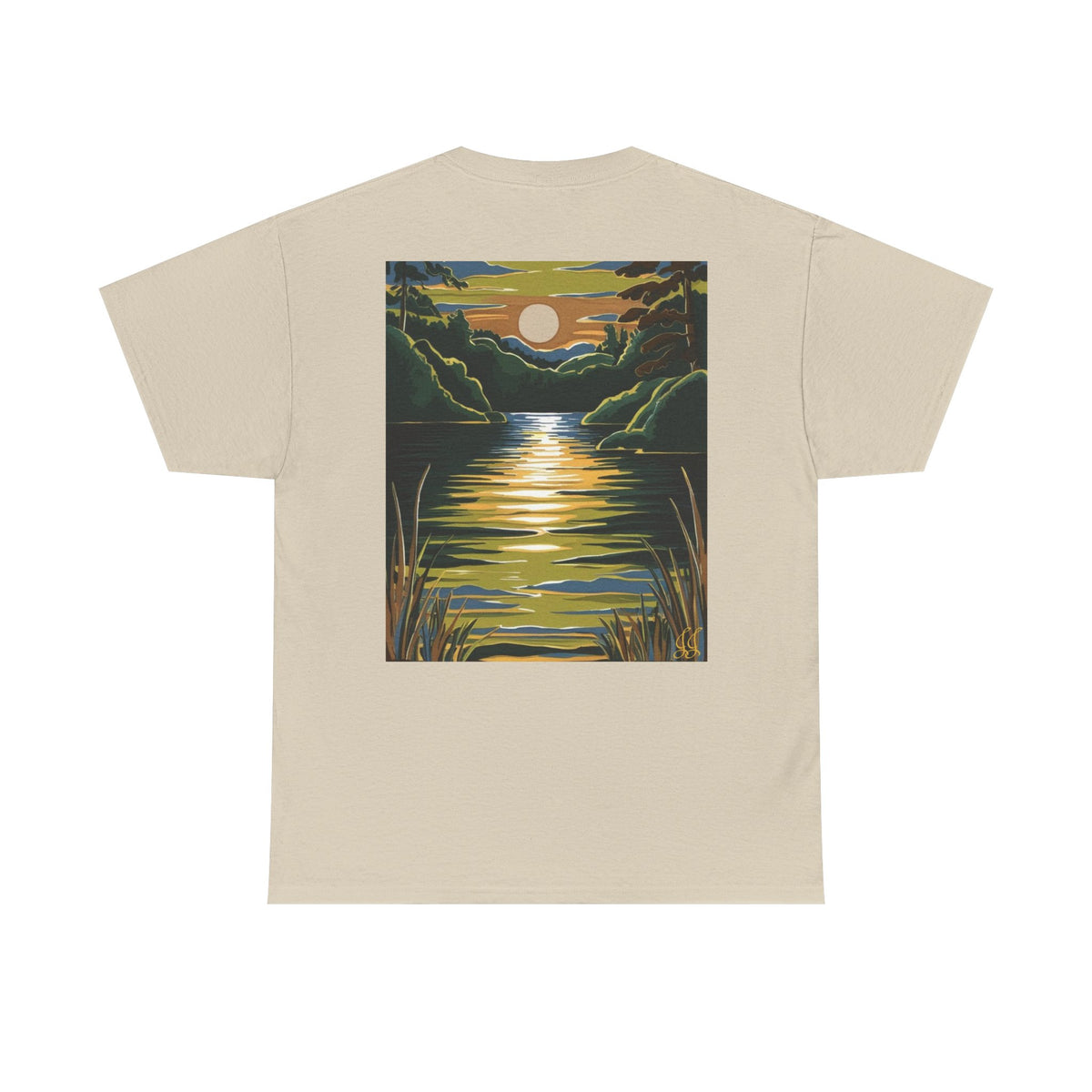 Nature Graphic Unisex Tee - Lake Design