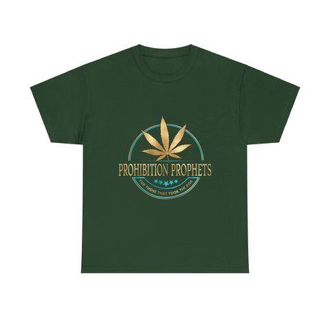 Prohibition Prophets Unisex Heavy Cotton Tee - Relaxed Cannabis Design for Party & Everyday Wear