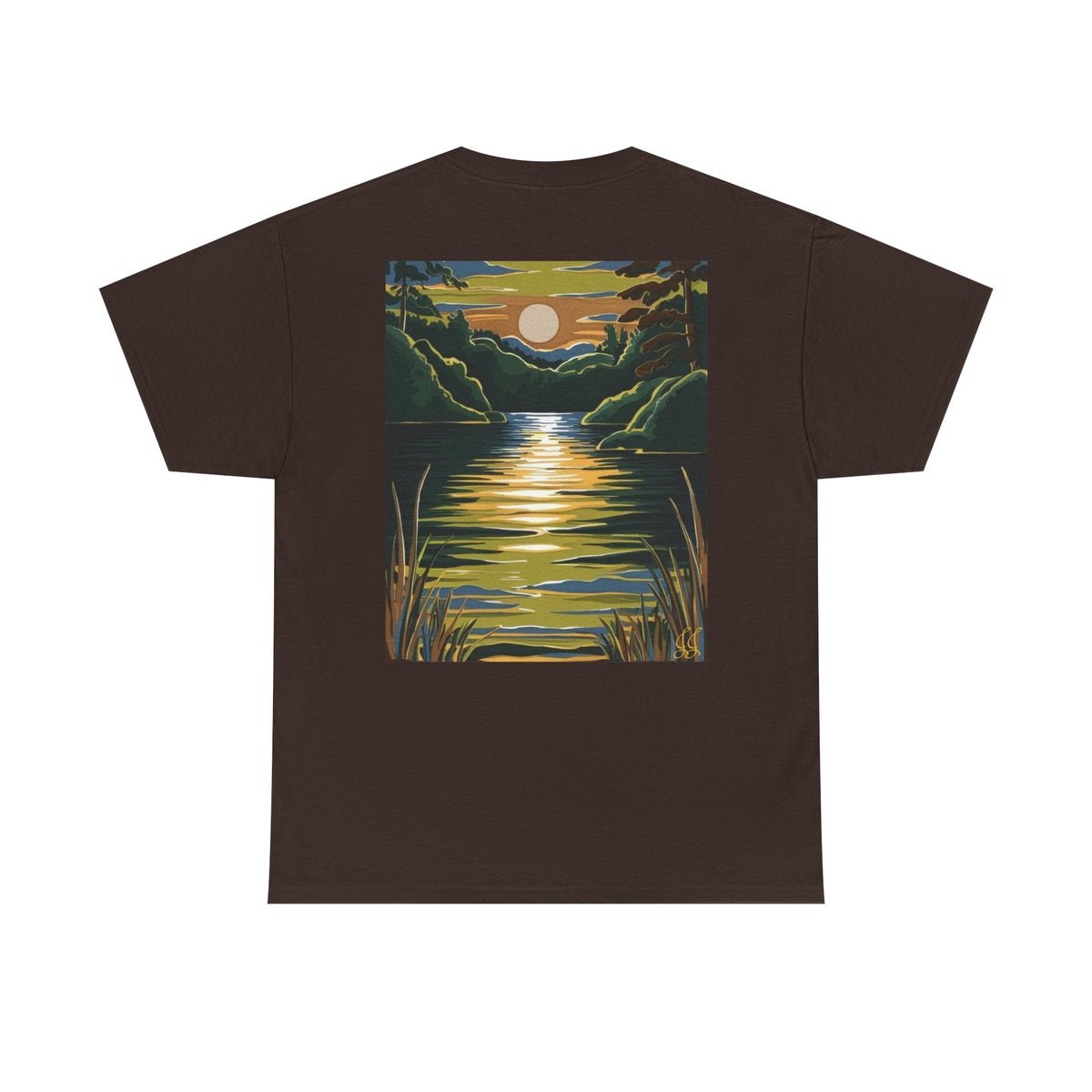 Nature Graphic Unisex Tee - Lake Design