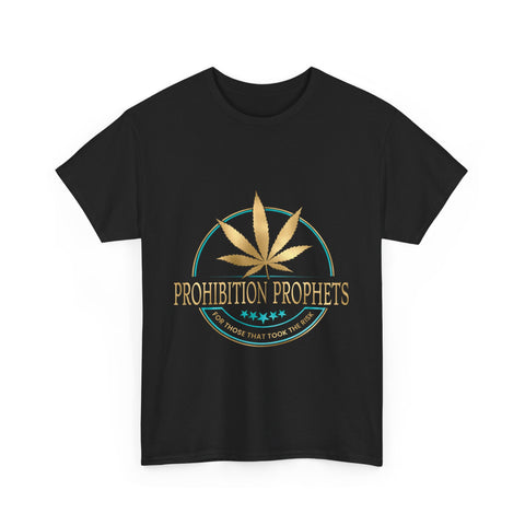 Prohibition Prophets Unisex Heavy Cotton Tee - Relaxed Cannabis Design for Party & Everyday Wear