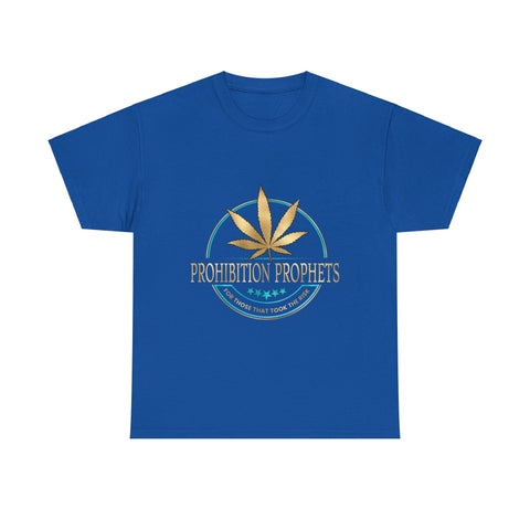 Prohibition Prophets Unisex Heavy Cotton Tee - Relaxed Cannabis Design for Party & Everyday Wear