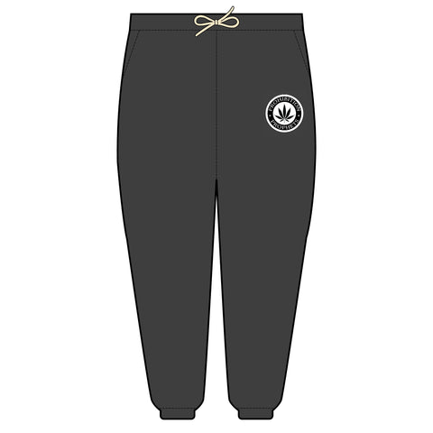 Unisex Lightweight Fleece Sweatpants with Cannabis Emblem | Cozy, Stylish Loungewear | Perfect for Relaxation and Everyday Comfort