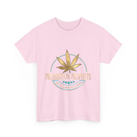 Prohibition Prophets Unisex Heavy Cotton Tee - Relaxed Cannabis Design for Party & Everyday Wear