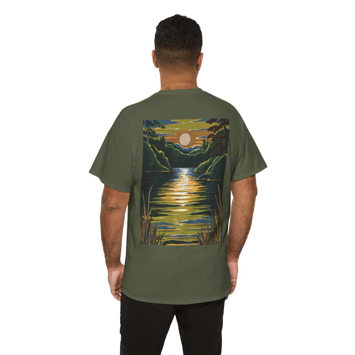 Nature Graphic Unisex Tee - Lake Design