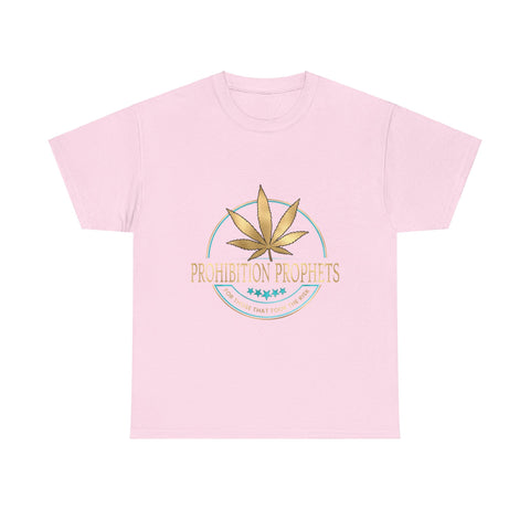 Prohibition Prophets Unisex Heavy Cotton Tee - Relaxed Cannabis Design for Party & Everyday Wear