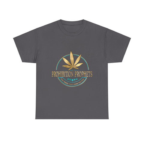 Prohibition Prophets Unisex Heavy Cotton Tee - Relaxed Cannabis Design for Party & Everyday Wear