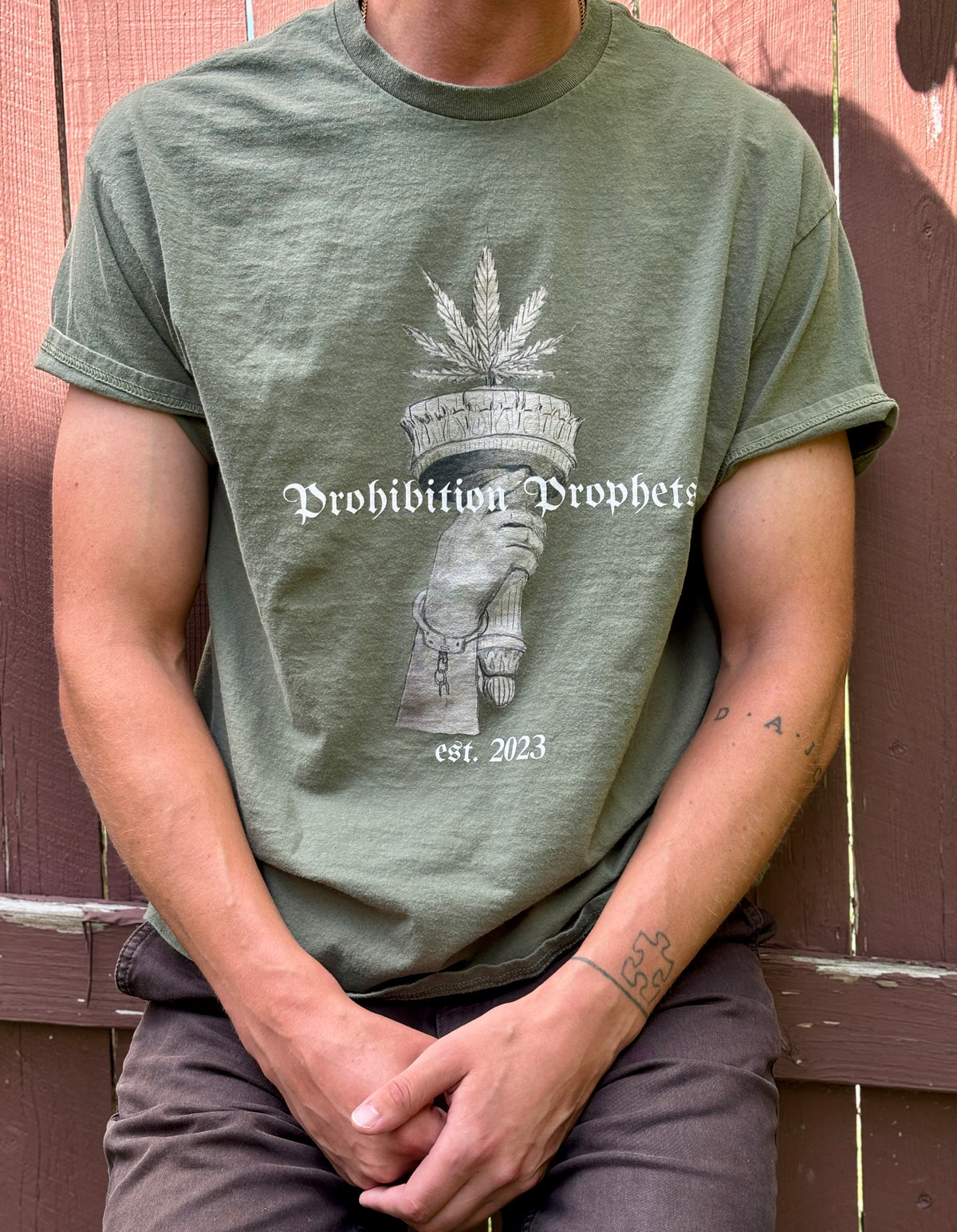 Prohibition Prophets Statue of Liberty Hand Tee