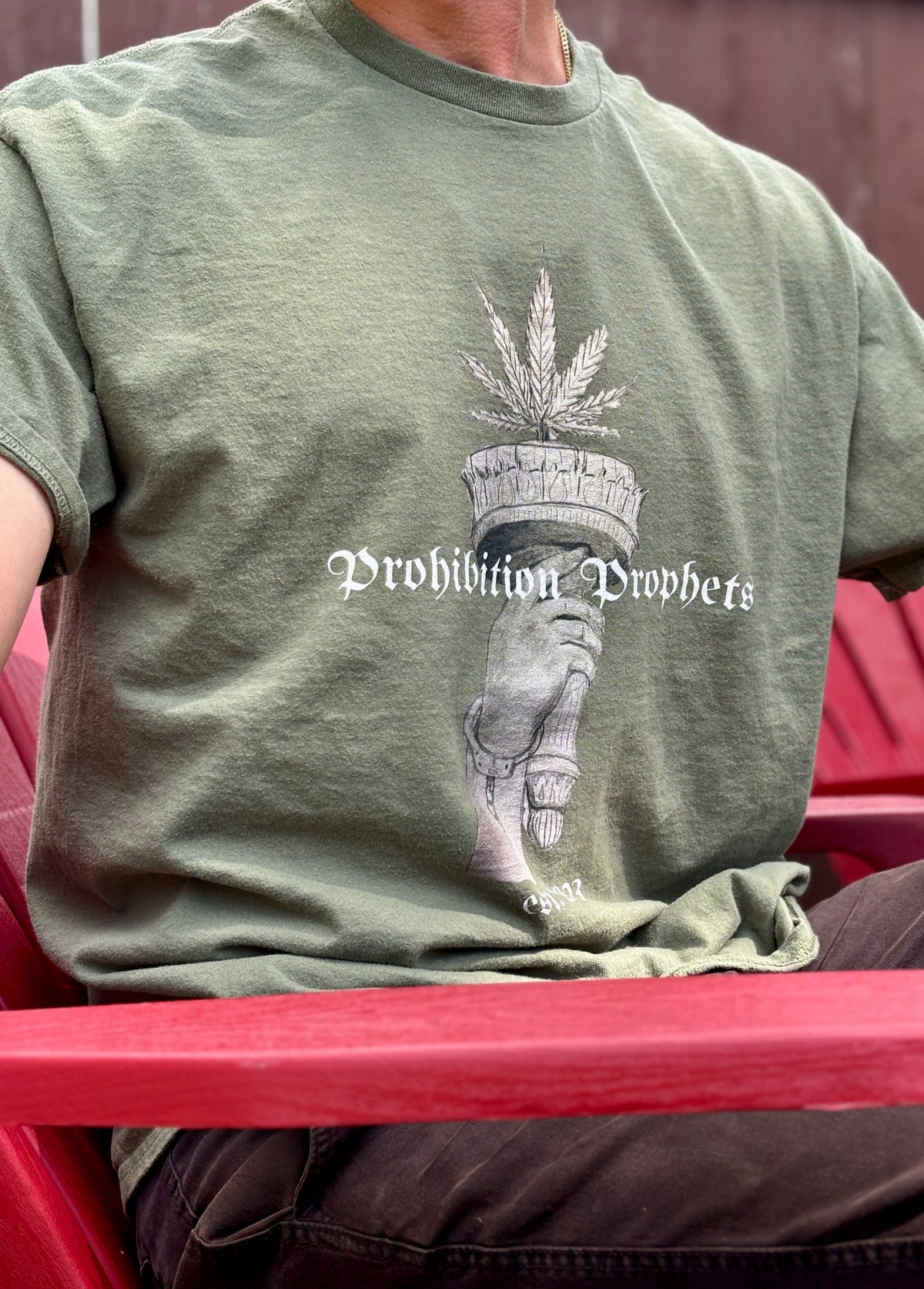 Prohibition Prophets Statue of Liberty Hand Tee